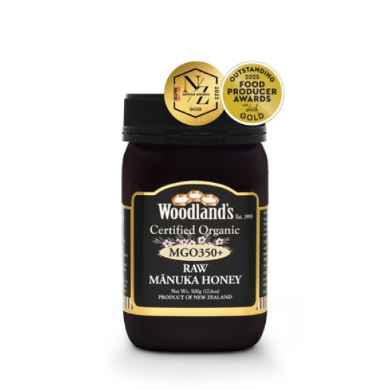 Organic Raw Mānuka Honey MGO350+ (500g)