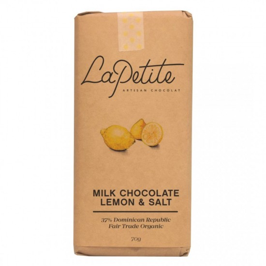 La Petite Lemon & Salt Milk Chocolate, 70g La Petite Lemon & Salt Milk Chocolate, 70g