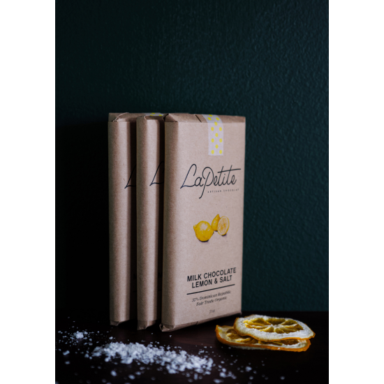 La Petite Lemon & Salt Milk Chocolate, 70g La Petite Lemon & Salt Milk Chocolate, 70g