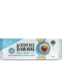 Ceres Organics Rice Crackers, Sea Salt, 100g