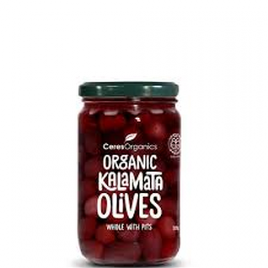 Ceres Organis Organic Kalamata Olives, whole with pits, 320g
