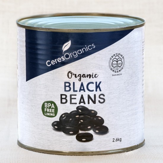 Ceres Organics Black Beans, canned in water, 2.6kg