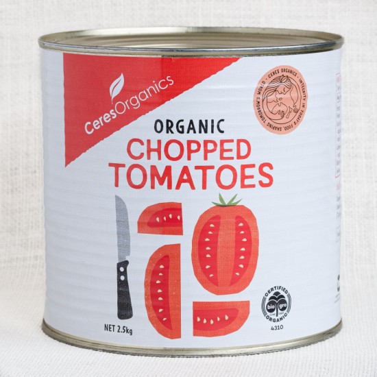 Ceres Organics Chopped Tomatoes, canned, 2.5kg