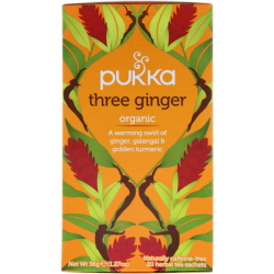 Pukka Herbs Three Ginger Tea, 20 teabags